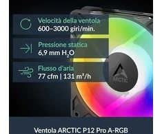 ARCTIC Liquid Šaldiklis III Pro 360 A-RGB procesoriaus aušintuvas, juodas