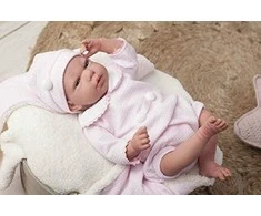 Munecas Arias Reborn kūdikėlis su rožiniais rūbeliais, 40 cm