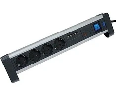 Ilgintuvas 4 lizdų AS-SCHWABE 2USB 5V/2000mA 1,5m