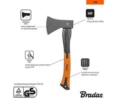 Bradas Stiklo pluošto 600 g universalus kirvis KT-SF1060