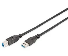 Assmann Electronic USB kabelis Digitus USB-A - USB-B 1,8 m Juodas (AK- 300115- 018- S)