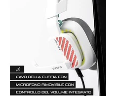 Logitech Astro Gaming A10 Gen 2 Ausinės full size su laidu 3.5 mm jack baltas/PS