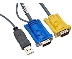 Aten KVM kabeliai, 2m, Juodieji (2L5202UP)