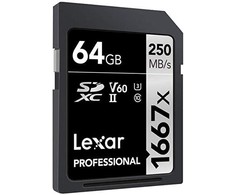 Atminties kortelė LEXAR PROFESSIONAL SDHC / SDXC 1667X UHS-II 64GB