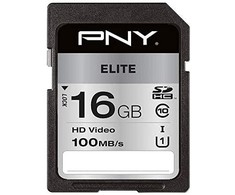 Atminties kortelė Tab PNY Elite Micro SDHC 16 GB klasė 10 UHL- / U1 A1 V10 (P- SD16GU1100EL- GE)