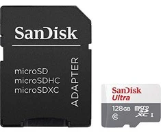 Atminties kortelė SANDISK Ultra Micro SDXC 128GB + SD adapteris, 100MB/s, 10 klasė, UHS-I