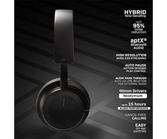 Belaidės Ausinės - Lindy LH900XW ANC, 40mm Garsiakalbis, 30H Baterijos Gyvavimo Laikas, Juoda