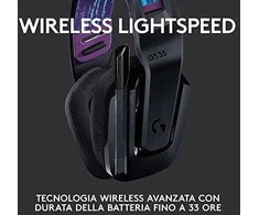 Logitech G535 Lightspeed belaidės ausinės žaidimams, Juodos spalvos