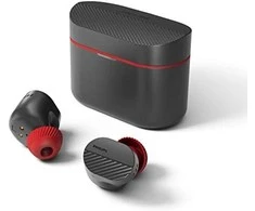 Belaidės ausinės Philips TAA5508BK, Juodos ir raudonos spalvos