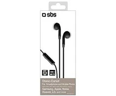 Ausinės SBS Mobile SBS Earset su laidu stereo Duo, jack 3,5 mm su mikrofonu ir answer button, su laidu, 20 - 20000 Hz, Music, Ausinės, Juodas