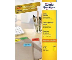 Lipnios etiketės Avery Zweckform, A4, 210x297mm, 1 etiketė lape, 100 lapų, geltonos spalvos