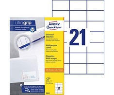 Etiketė - Avery Zweckform 3652 70x42.3mm A4 Balta
