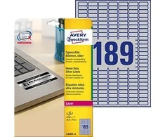 Avery Zweckform etiketės 45.7mm x 21.2mm, A4, sidabro, 48 etiketės (L6009- 20)