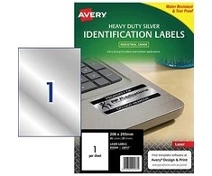 Avery Zweckform TIK.ZF L6013 210X297 SIDABRINĖ.20 ETIKETĖ - L6013-20