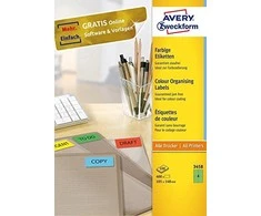Lipnios etiketės Avery Zweckform, 105x148mm, 4 etiketės lape, 100 lapų, žalios spalvos