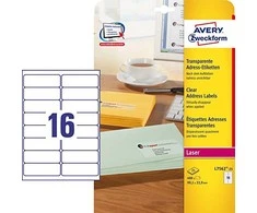 Avery Zweckform Adresų etiketės vokams 99,1 x 33,9 mm (L7562-25)