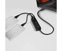 AXAGON HUE-S2C 4x USB3.0 įkrovimo šakotuvas, MicroUSB įkrovimo jungtis, C tipo