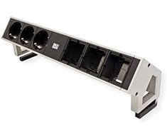 Bachmann lizdų juostelė Desk2 3xsockets 3xcover