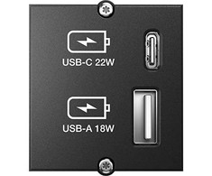 Bachmann Elektros lizdas USB A + USB C juoda (917.227)