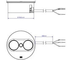 Spausdinimo serveris Bachmann BACHMANN TWIST 2 2xCEE7/3 2.0m AEH nerūdijančio plieno optika apvali