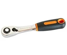 Reversinė terkšlytė 1/4" siaurinta galva 72 d. 90mm Bahco