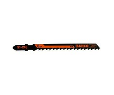 Bahco Siaurapjūklio geležtės 1,45x132mm 8TPI Bimetal, T-fiksatoriuis, 4-65mm kietai medienai 5vnt.