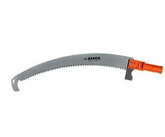 Bahco Genėjimo pjūklas su japoniškais dantukais, tvirtinamas ant koto, lenktas su ribotuvu, 390mm, 5 TPI