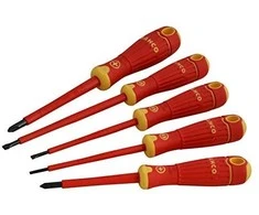 Atsuktuvų rinkinys elektrikui 5 vnt. BahcoFit PH1/2+plokšti SL3/4/5,5 1000V VDE