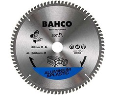 Bahco Diskinis pjūklas aluminiui ir plastikui 260x30/25mm 80H, grūdinto šalto valcavimo plieno dantukai