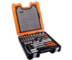 Bahco Galvų 4-32mm, priedų ir raktų 7-19mm komplektas 1/2"+1/4" 95 vnt