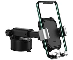Gravity automobilinis laikiklis Baseus Tank telefonui su siurbtuku - Juodas