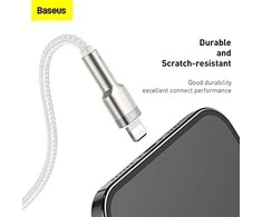 Baseus Cafule USB - Lightning laidas 2.4A 1m - Baltas