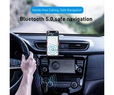 Baseus Qiyin AUX automobilinis Bluetooth imtuvas juodas