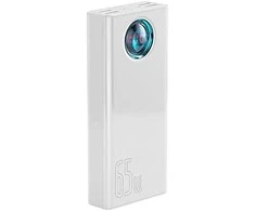 Baseus Sieninis įkroviklis GaN3 Pro 65W 2xUSB + 2xUSB-C QC4+ PD3.0 su USB-C 1.5m laidu, juodas