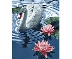 Wizardi Deimantinis paveikslas Princess Swan WD241 38*48 cm