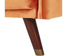 Beliani Išskleidžiama 3 vietų sofa SENJA, veliūrinė, oranžinė
