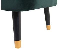 Beliani Trijų vietų sofa ALSVAG, smaragdo spalvos veliūras
