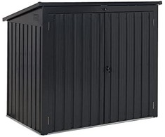 Beliani Įrankių dėžė MOENA 158 cm 96 cm, grafito spalvos