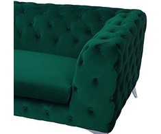 Beliani Trijų vietų sofa SOTRA, veliūras, smaragdo spalva
