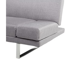 Beliani Ištiessama dvivietė sofa YORK šviesiai pilka