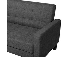 Beliani Trivietė sofa-lova VEHKOO tamsiai pilka