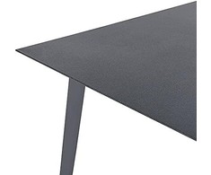 Beliani Shumee Metalinis sodo staliukas 140 x 80 cm pilkas MILETO