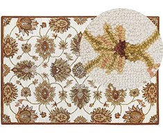 Beliani Lumarko Wool kilimas 140 X 200 Cm rusvai gelsvas- rudas Ezinas!