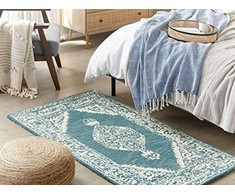 Beliani Lumarko Wool kilimas 80 x 150 cm baltos spalvos GETA!
