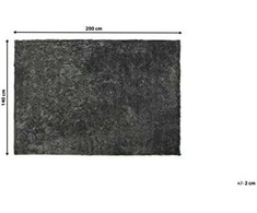 Beliani Šaggy kilimas 140 x 200 cm tamsiai pilkas EVREN