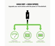 Belkin Thunderbolt 3 kabelių USB-C 40Gb/s 100W 0,8m F2CD084bt0.8MBK
