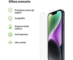 Belkinas | ScreenForce Pro grūdinto stiklo antimikrobinė ekrano apsauga | Apple | iPhone 14/13/13 Pro | Grūdintas stiklas | Skaidrus