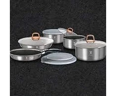 TITANO PUODŲ RINKINYS 12 Vnt. BERLINGER HAUS MOONLIGHT BH-6102