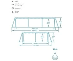 Bestway Steel Pro 56403 antžeminis baseinas Karkasinis baseinas Stačiakampis 2300 L Mėlyna