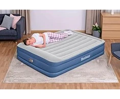 Pripučiamas čiužinys BESTWAY Tritech, pilka/mėlynas, 203 cm x 152 cm x 46 cm